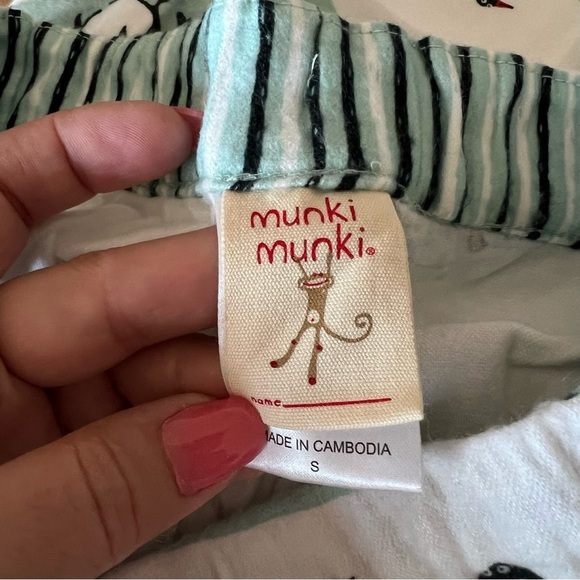 NWT Munki Munki flanel Penguins in Love super soft Flannel Pajama Set size S - Picture 2 of 16
